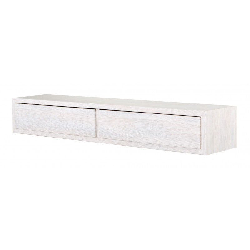 Mensola da Muro con Cassetto, Comodino Sospeso, Mensola da Parete, Rovere Imperiale, 88,2x13,4 p20 cm - Domino
