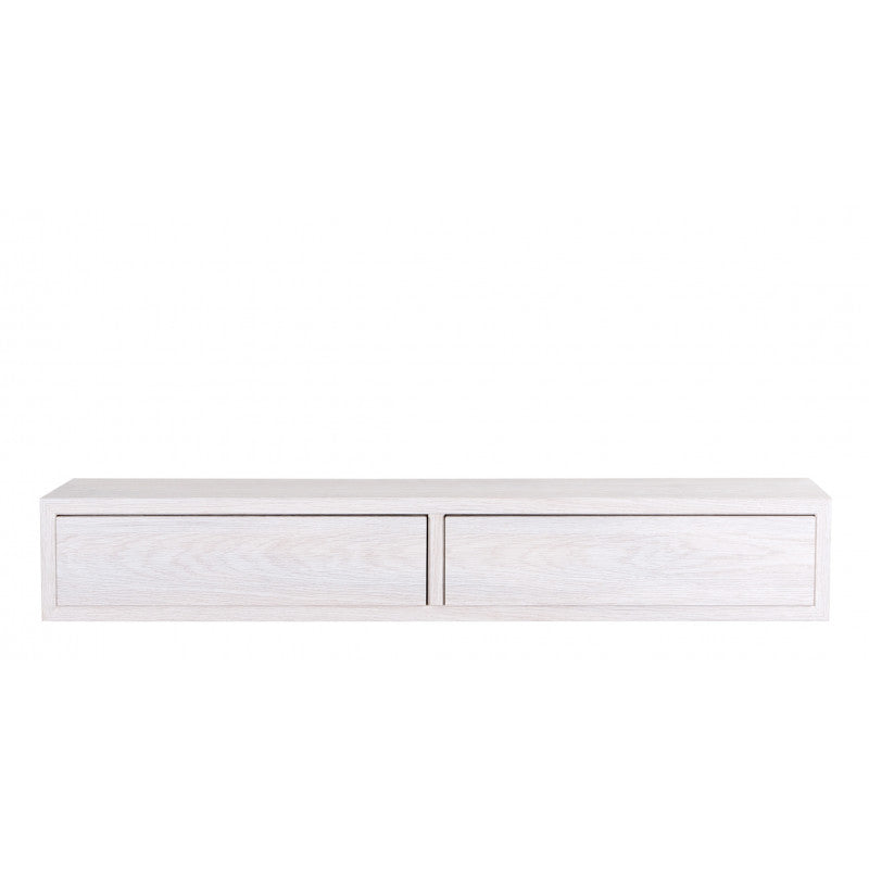 Mensola da Muro con Cassetto, Comodino Sospeso, Mensola da Parete, Rovere Imperiale, 88,2x13,4 p20 cm - Domino