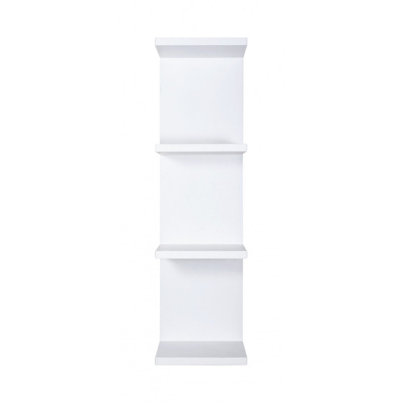 Mensola da Muro, Libreria Sospesa, Libreria da Parete, Scaffale da Parete, Bianco, 25,5x93 p23,7 cm - Libreria Pettine