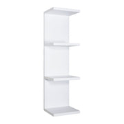 Mensola da Muro, Libreria Sospesa, Libreria da Parete, Scaffale da Parete, Bianco, 25,5x93 p23,7 cm - Libreria Pettine
