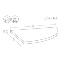 Mensola da Muro, Mensola Angolare, Mensola da Parete, Mensola Angolare Per Muro, Nero, 35x35x1,8 cm - Angolare