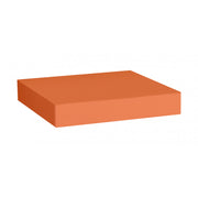 Mensola da Muro, Mensola Tamburata, Scaffale Legno, Mensola da Parete, Arancione, 25x25x3,8 cm - Minerva