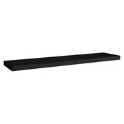 Mensola da Muro, Mensola Tamburata, Scaffale Legno, Mensola da Parete, Nero, 100x25x3,8 cm - Minerva