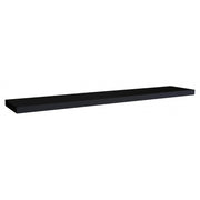 Mensola da Muro, Mensola Tamburata, Scaffale Legno, Mensola da Parete, Nero, 120x25x5 cm - Minerva