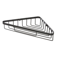 Mensola doccia angolare in acciaio nero opaco con fissaggio a parete