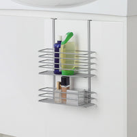 Mensola doccia rettangolare cromata per anta o box doccia