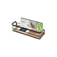 Mensola un ripiano acciaio nero e bambu | Haiti