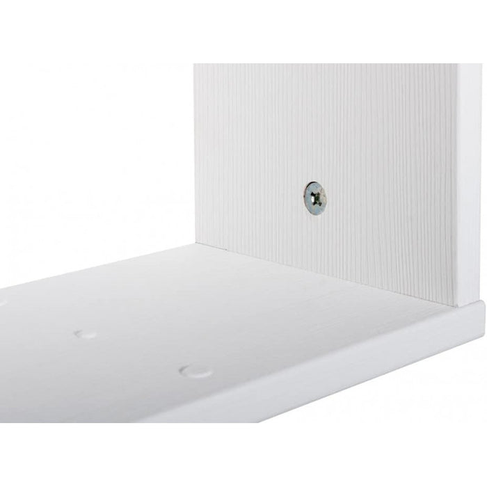 Mensola da Parete Bianca 56.8x30x17 cm - Ripiano Multiuso per Bagno, Camera, Cucina o Ufficio - Libreria Sospesa con Tasselli, Made in Italy