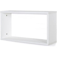 Mensola da Parete Bianca 56.8x30x17 cm - Ripiano Multiuso per Bagno, Camera, Cucina o Ufficio - Libreria Sospesa con Tasselli, Made in Italy