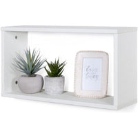 Mensola da Parete Bianca 56.8x30x17 cm - Ripiano Multiuso per Bagno, Camera, Cucina o Ufficio - Libreria Sospesa con Tasselli, Made in Italy