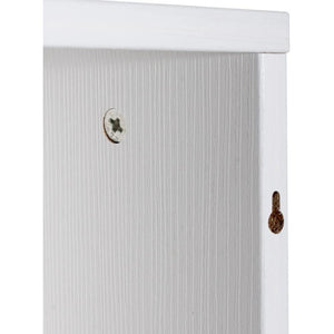 Mensola da Parete Bianca 56.8x30x17 cm - Ripiano Multiuso per Bagno, Camera, Cucina o Ufficio - Libreria Sospesa con Tasselli, Made in Italy