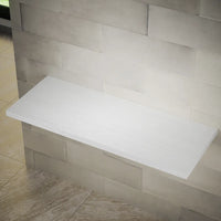 Mensolone sospeso per lavabi d'appoggio da 120cm bianco effetto legno