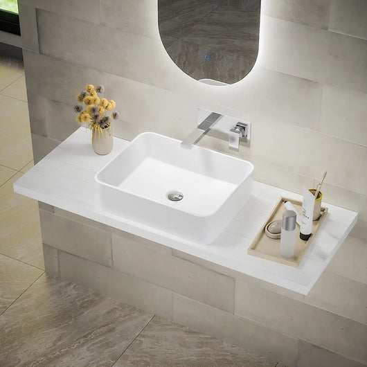 Mensolone sospeso per lavabi d'appoggio da 120cm bianco effetto legno