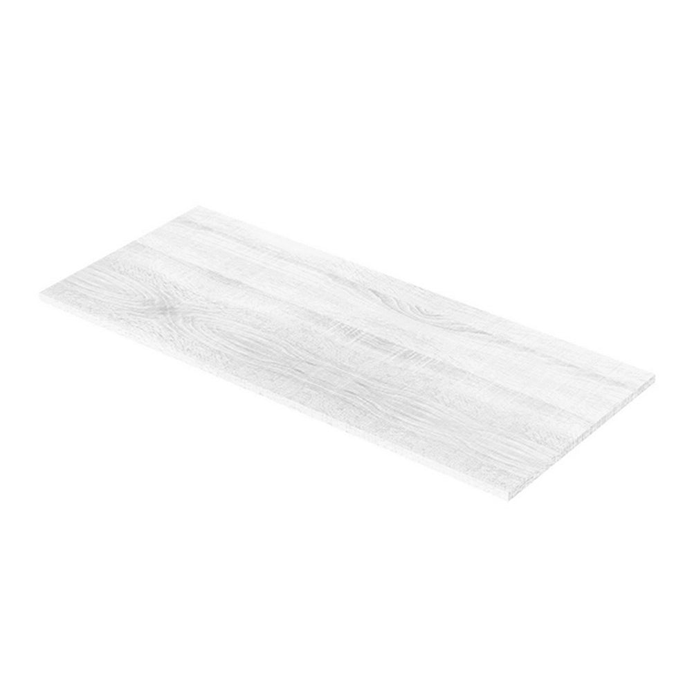 Mensolone sospeso per lavabi d'appoggio da 120cm bianco effetto legno