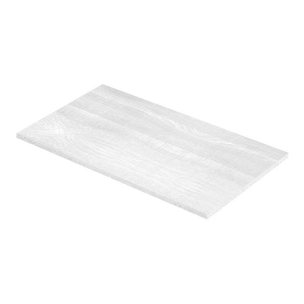 Mensolone sospeso per lavabi d'appoggio da 60cm bianco effetto legno