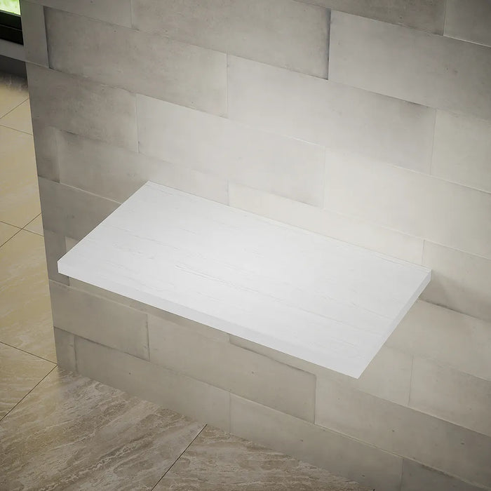 Mensolone sospeso per lavabi d'appoggio da 90cm bianco effetto legno