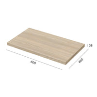 Mensolone sospeso per lavabi d'appoggio da 60cm rovere chiaro