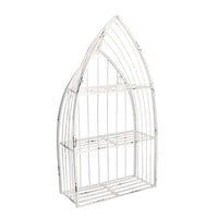 Mensola metallo bianco 3 piani cm 29x12h55