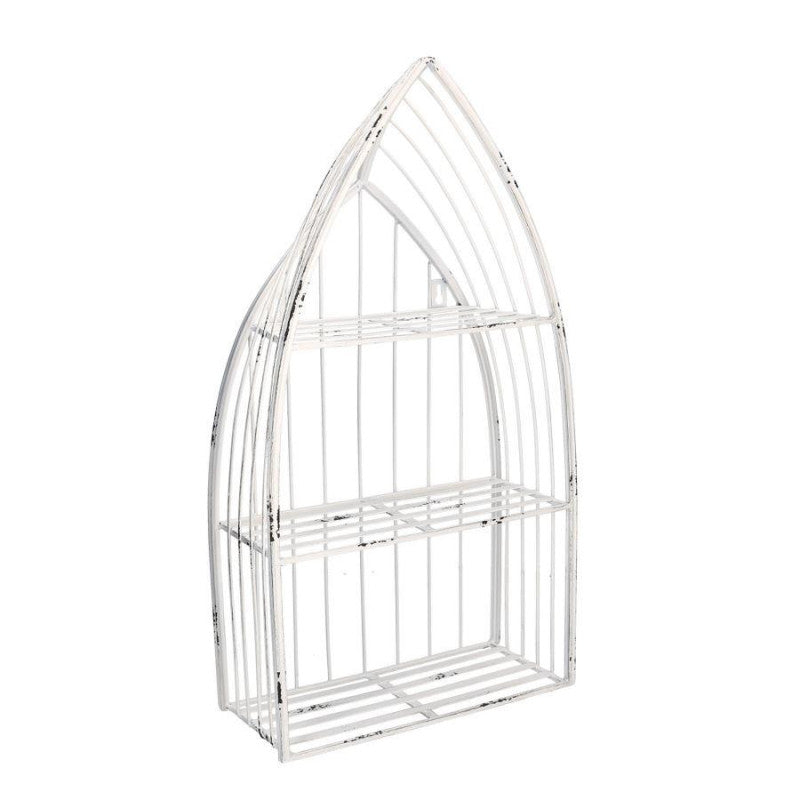 Mensola metallo bianco 3 piani cm 29x12h55