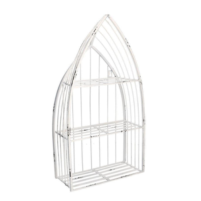 Mensola metallo bianco 3 piani cm 29x12h55