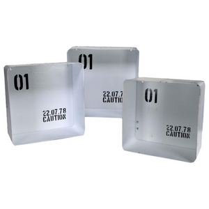 Mensola metallo bristol bianco 1-3 quadrata cm40,5x15h40,5