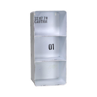 Mensola metallo bristol bianco 3 piani rettangolare cm19,5x15h44,5