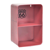 Mensola metallo bristol rosso 2 piani rettangolare cm 20x15h30