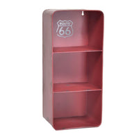 Mensola metallo bristol rosso 3 piani rettangolare cm 19,5x15h44,5