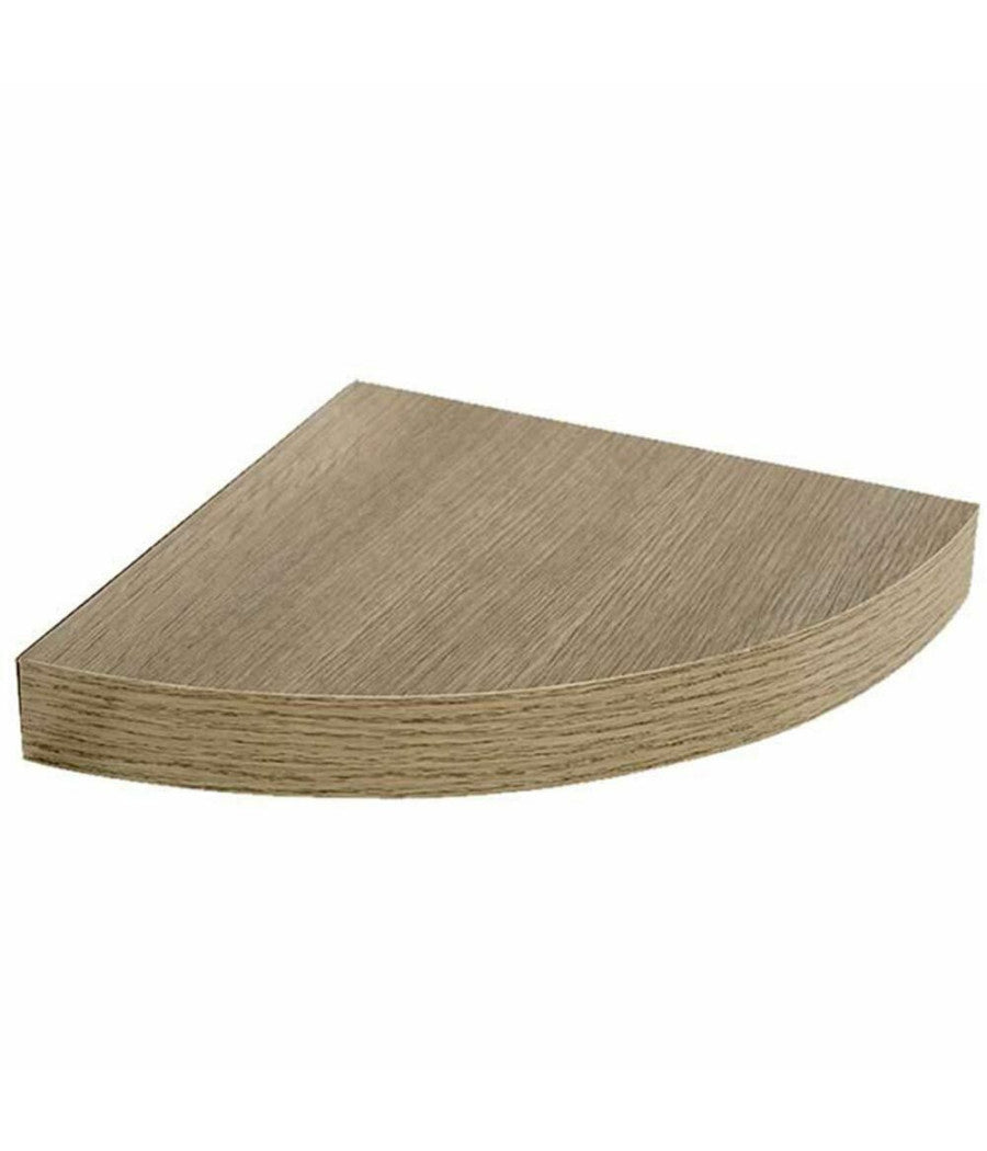 Mensola Parete Angolare Scaffale Ripiano Ad Angolo In Legno Mdf Rovere 24 X 4 Cm         