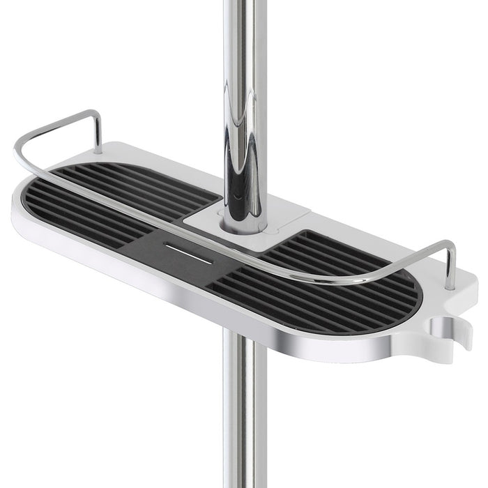 Mensola per colonna doccia universale in ABS cromo con fermo oggetti