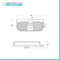 Mensola per colonna doccia universale in ABS cromo con fermo oggetti