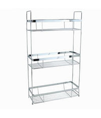 Mensola Per Doccia Bagno Rettangolare 3 Ripiani Porta Oggetti 30,5x12x53cm 79302         