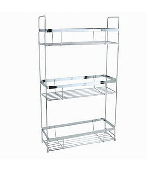 Mensola Per Doccia Bagno Rettangolare 3 Ripiani Porta Oggetti 30,5x12x53cm 79302         