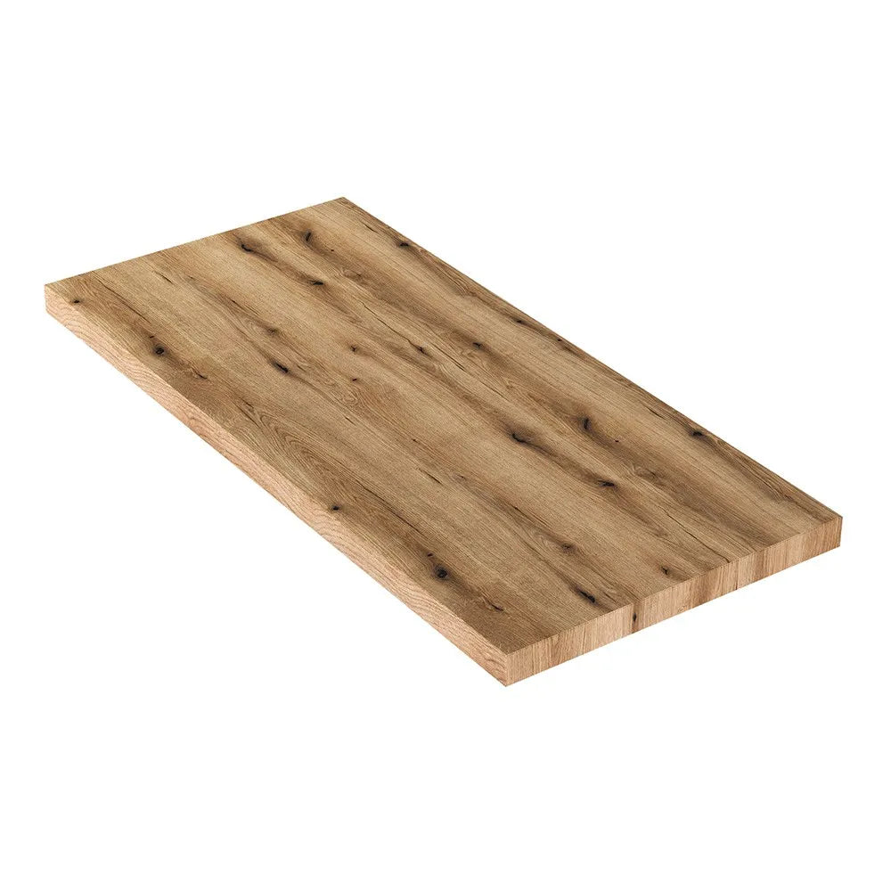 Mensola per lavabo dappoggio 100 cm in legno rovere naturale  Linea