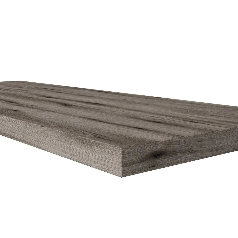 Mensola per lavabo dappoggio 120 cm in legno rovere fossile  Linea