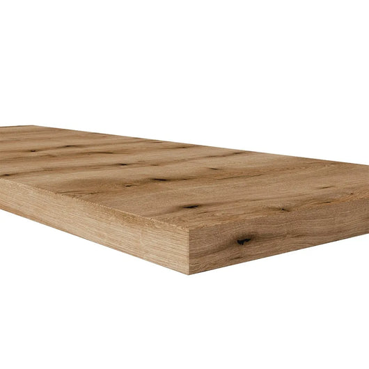 Mensola per lavabo dappoggio 120 cm in legno rovere naturale  Linea