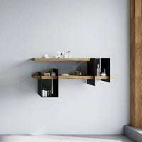 Mensola per lavabo dappoggio 120 cm in legno rovere naturale  Linea