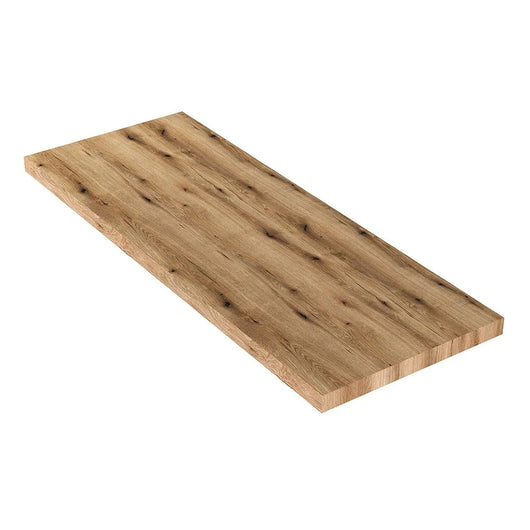 Mensola per lavabo dappoggio 120 cm in legno rovere naturale  Linea