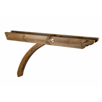 MENSOLA PORTANTE CON LAVORAZIONE AD S PROFILI 4,5X12X149cm E PUNTONE AD ARCO 7X9cm - Noce