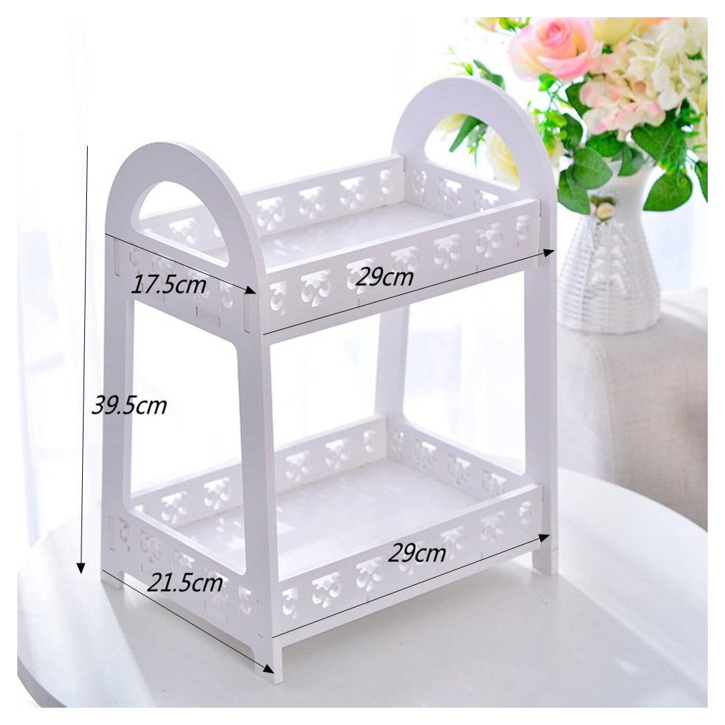 Trade Shop - Mensola Portaoggetti A Doppio Strato Per Cucina Bagno Ufficio Stile Europeo Da Scrivania -