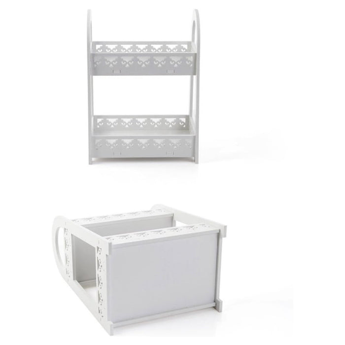 Trade Shop - Mensola Portaoggetti A Doppio Strato Per Cucina Bagno Ufficio Stile Europeo Da Scrivania -