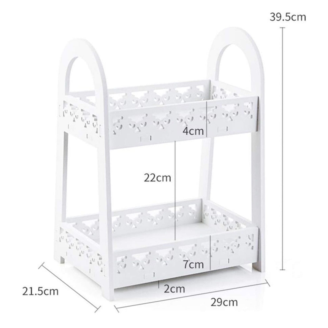 Trade Shop - Mensola Portaoggetti A Doppio Strato Per Cucina Bagno Ufficio Stile Europeo Da Scrivania -