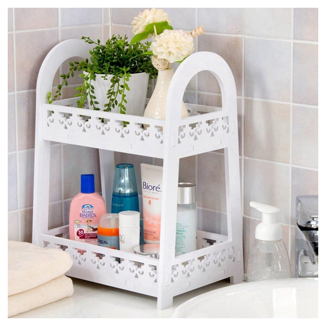 Trade Shop - Mensola Portaoggetti A Doppio Strato Per Cucina Bagno Ufficio Stile Europeo Da Scrivania -