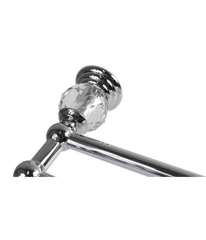 Mensola Portasciugamani Da Bagno Doppio Ripiano Con Cristalli In Acrilico 52827         