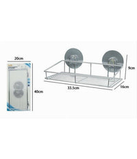 Mensola Rettangolare Portaoggetti Accessorio Bagno Montaggio Con Biadesivo 79844         