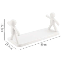 Trade Shop - Mensola Ripiano Multiuso Porta Oggetti Fissaggio Con Adesivo Per Bagno Cucina -