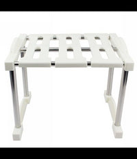 Mensola Sovrapponibile Salvaspazio Impilabile Organizer Cucina Armadio Mobili 27         