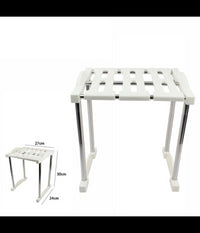 Mensola Sovrapponibile Salvaspazio Impilabile Organizer Cucina Armadio Mobili 27         