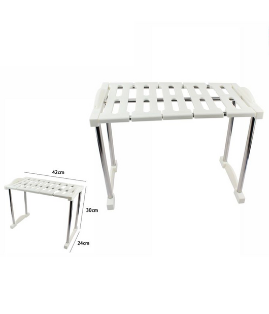 Mensola Sovrapponibile Salvaspazio Impilabile Organizer Cucina Armadio Mobili 30         