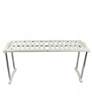 Mensola Sovrapponibile Salvaspazio Organizer Impilabile Armadio Mobili 65x24x30         